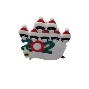 2020 Pandemic Family with Mask Christmas Ornament 2020 Family of 7